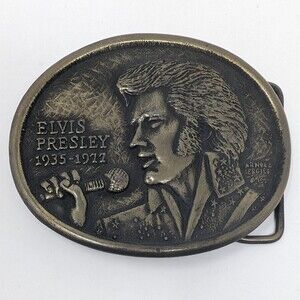 Vintage 1935-1977 Elvis Presley Belt Buckle First Edition Commemorative Memorial